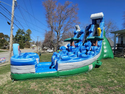 Tropical Drop 20 foot tall Double Lane waterslide with pool
