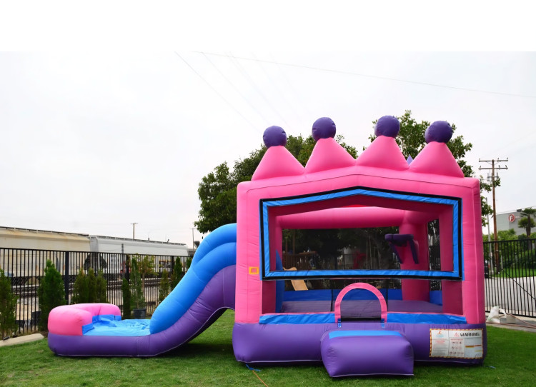 Princess Tiara Bounce House combo waterslide Wet or Dry