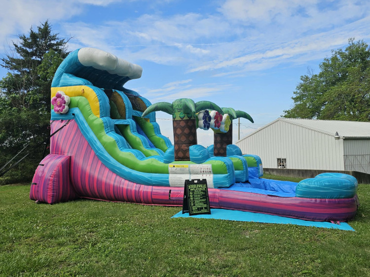 Summer Luau Single Lane Water Slide/Pool or can be dry