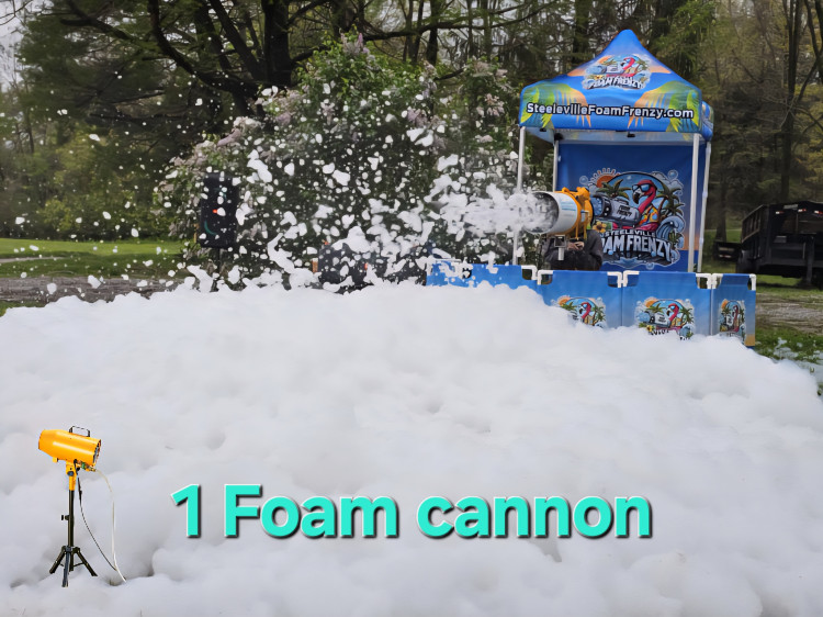 Classic White Foam Frenzy Party 1 cannon per hour 20-30 people